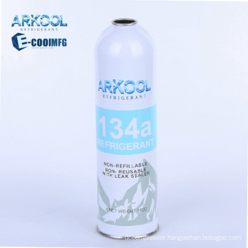 Small cans for car air conditioner AC refrigerant r134a 134a gas refrigerants can